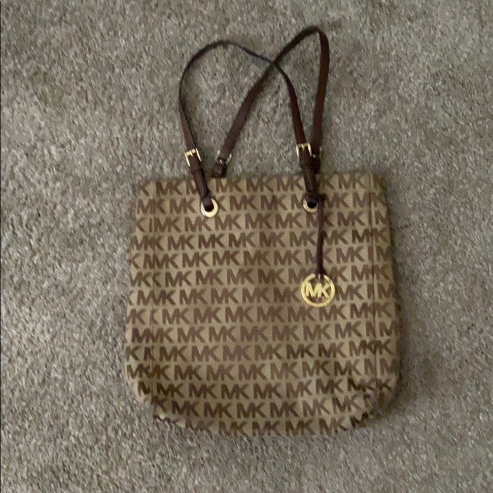 Authentic Michael Kors MK initial shoulder handbag